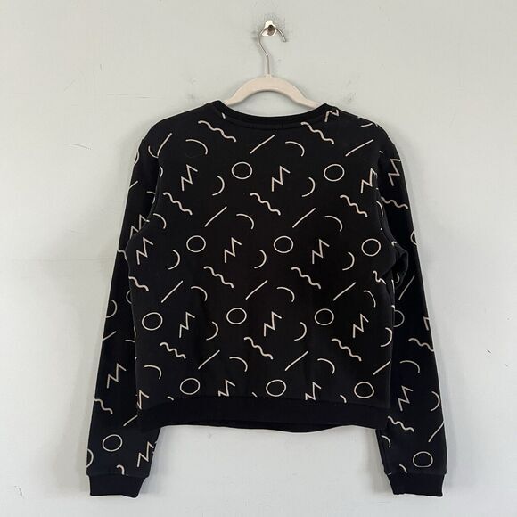 NWT Marine Layer Anytime Black Noodle Print Crewneck Sweatshirt - Picture 5 of 6